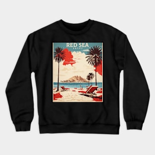 Red Sea Beaches Egypt Vintage Poster Tourism Crewneck Sweatshirt